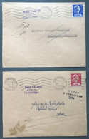 France Marianne De Muller Sur 2 Enveloppes - Griffe RETOUR A L'ENVOYEUR - (B3741) - 1921-1960: Modern Period