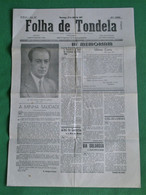 Tondela - Jornal Folha De Tondela Nº 1699 De 1957 - Imprensa. Viseu. Portugal. - Allgemeine Literatur