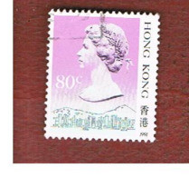 HONG KONG - MI 512V  -  1991  QUEEN ELIZABETH II   80 ( DATED 1991) - USED ° - Used Stamps