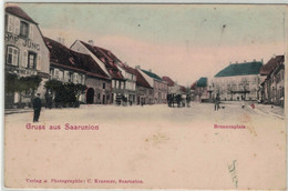 67 - Gruss Aus Saarunion - Brunnenplatz (Place De La Fontaine). - Sarre-Union