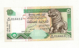 BILLET SRI LANKA 10 ROUPIES  NEUF SUPERBE. - Sri Lanka