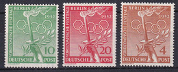 BERLIN - 1952 - YVERT N°74/76 ** MNH - COTE = 40 EUR. - JEUX OLYMPIQUES - Ungebraucht