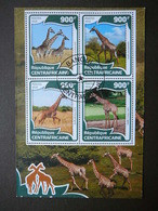 Giraffes Giraffen Girafes # Central African Republic # 2016 Used S/s #133  Animals - Giraffes