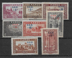 Maroc N°153/160 - Neuf Sans Gomme - TB - Unused Stamps
