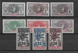 Haut Sénégal & Niger N°1/9 - Neufs * Avec Charnière - B/TB - Unused Stamps