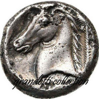 SICILIA DOMINIO PUNICO TETRADRACMA MONETA 300 A.CRISTO RARA ARGENTO - Greche