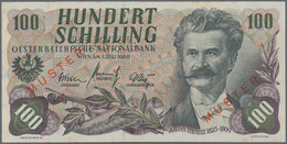 Austria / Österreich: Österreichische Nationalbank 100 Schilling 1960 SPECIMEN, P.138s With Red Over - Austria