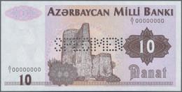 Azerbaijan / Aserbaidschan: Azərbaycan Milli Bankı 10 Manat ND(1992) SPECIMEN, P.12s With Serial Num - Azerbaïjan