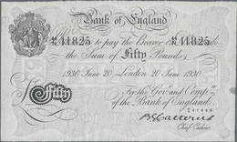 Great Britain / Großbritannien: Bank Of England Pair With 5 Pounds 1938 Signature K. O. Peppiatt P.3 - Other & Unclassified