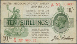 Great Britain / Großbritannien: 10 Shillings ND P. 350b, T20 / TR6b, Used With Folds, Light Stain At - Other & Unclassified