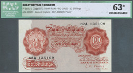 Great Britain / Großbritannien: Set Of 2 Consecutive Notes 10 Shillings ND(1955) P. 368cr, Both ICG - Other & Unclassified