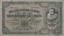 Netherlands Indies / Niederländisch Indien: De Javasche Bank 100 Gulden 1929, P.73, Very Strong Pape - Dutch East Indies