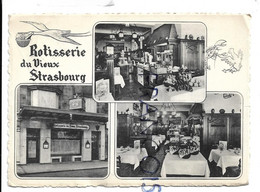 Bruxelles. Carte Mosaïque. Rôtisserie Du Vieux Strasbourg, Bld Du Jardin Botanique. - Cafés, Hôtels, Restaurants