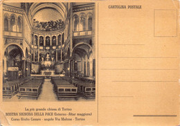 02275 "TORINO - NOSTRA SIGNORA DELLA PACE-LA PIU' GRANDE CHIESA-INTERNO ALTAR MAGGIORE-LEGA MARIANA" CART NON SPED - Kirchen