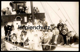 ALTE FOTO POSTKARTE GÖHREN 22.07.1927 RÜGEN DAMPFER SELLIN SASSNITZ Schiff Kapitän Ansichtskarte Cpa Photo AK - Goehren