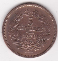 Luxembourg 5 Centimes 1870 Bruxelles, Guillaume III, En Bronze KM#22.1 - Luxemburgo