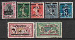Memel, Klaipeda 1920-1922 Nice Small Lot Of 7 MH Stamps - Klaipeda