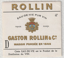 Eau De Vie Pur Vin - Gaston Rollin & C° - Alcoli E Liquori