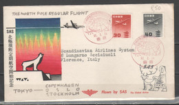 Giappone 1957 - Primo Volo Polare SAS Tokio-Copenhagen-Oslo-Stoccolma           (g7155) - Covers & Documents