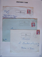 ALGERIE E A  3X DEPARTEMENT ORAN  21-7-1962, 23-7-1962, 19-9-1962 Surcharges E A - Algérie (1962-...)