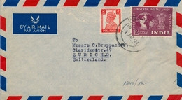 1949 , INDIA , SOBRE CIRCULADO A ZÜRICH , UNIÓN POSTAL UNIVERSAL - Storia Postale