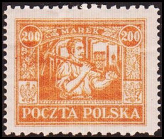 1923. Ostoberschlesien. Regular Issue 200 MAREK Mixed Perforation 10½ X 13½. Hinged. (Michel 19) - JF413354 - Schlesien