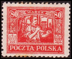 1923. Ostoberschlesien. Regular Issue 80 MAREK. Hinged. Thin. (Michel 17) - JF413358 - Silesia