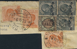 ITALIE / ITALIA / ITALY 1925 Mi83, 217 (x3) & 225 (x3) Used " VERONA SUCC 6 * 68-13 * " - Usati