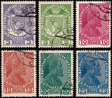 LIECHTENSTEIN 1917/19 - Mi.4-9 - Complete Set - VF Used - Used Stamps