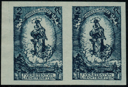 LIECHTENSTEIN 1920 - Mi.42 Imperf. Corner Pair - Mint** - Unused Stamps