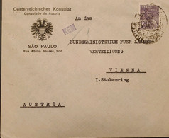 A) 1937, BRAZIL, FROM SAO PAULO TO VIENNA-AUSTRIA,  COMMERCE STAMP - Autres & Non Classés