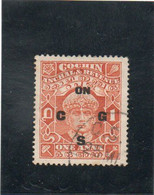 INDE   Cochin   1939-1943  Service  Y.T. N° 33 à 36  Incomplet  Oblitéré  35 - Cochin