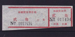 CHINA CHINE CINA  HENAN SHEQI 473300 ADDED CHARGE LABEL (ACL)  020 YUAN - Altri & Non Classificati