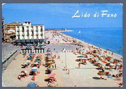 °°° Cartolina - Fano Lido Lungomare E Spiaggia Viaggiata (l) °°° - Fano