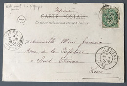 France N°111 Sur CPA - Boite Rurale J = Saint Cirgues 30.10.1901 - (B616) - 1877-1920: Periodo Semi Moderno