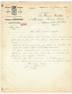 1933 MONTBLANC - L ADJOINT AU MAIRE POUR M. BERGON A BEZIERS - DOCUMENT A ENTETE - Documenti Storici