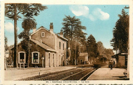 Cerisay * Vue Sur La Gare * Train Locomotive * Ligne Chemin De Fer Des Deux Sèvres - Cerizay