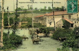 Argenton Château * Les Chutes Du Moulin De Renou * Minoterie ? * Cpa Toilée Colorisée - Argenton Chateau