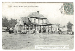 CPA - 76 - FONTAINE LE DUN - Maison Blanchard, Aujourd'hui L'Auberge Le Gastronome - Débit De Tabac - Attelage Ane - Fontaine Le Dun