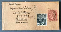France Bande De Journal N°108-BJ + N°270, Pour BUCAREST, ROUMANIE 1931 - 2 Photos - (B639) - Streifbänder