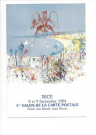 26590 - Nice1984 Salon De La Carte Postale Palais Des Sports Jean Bouin Illustration Raymond Moretti (format 10X15) - Marchés, Fêtes