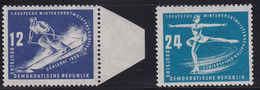 DDR -  1950 - YT N° 3/4 ** MNH  - COTE = 22 EUR - SKI - Neufs