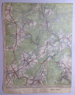 Situation 1924 BRA Lierneux CARTE D ETAT MAJOR 55/3 MANHAY GRANDMENIL MALEMPRE VAUX-CHAVANNE LES-VILLETTES JEVIGNE S730 - Lierneux