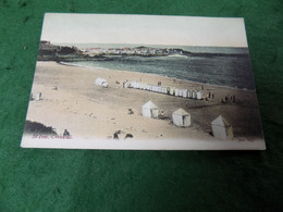 VINTAGE UK CORNWALL: St Ives Beach Panorama With Bathing Huts Tint JWS - St.Ives