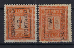 PELLENS Cijfer Nr. 108 Voorafgestempeld Nr. 2028 A + B   SCHERPENHEUVEL 12 MONTAIGU  ; Staat Zie Scan ! - Roller Precancels 1910-19