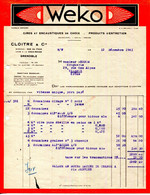 38.GRENOBLE.CIRES & ENCAUSTIQUES.PRODUITS D'ENTRETIEN " WEKO " CLOITRE & Cie RUE DU FOUR.USINE A LA CROIX ROUGE. - Chemist's (drugstore) & Perfumery