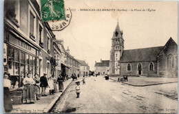 72 MAROLLES Les Braults - La Place De L'église  - Animée     * - Marolles-les-Braults