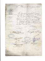 1881 SAINT ETIENNE - LES MARCHANDS DE GRAINS ET FARINES - ATTESTATION SIGNEE MAILLON, THIOLLIERE MASSARDIER, BONNEFOY... - Historical Documents