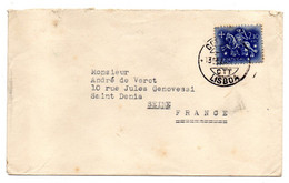 Portugal-19??--lettre De LIBOA Pour St Denis-93 (France) ..timbre Seul Sur Lettre.....cachet - Storia Postale