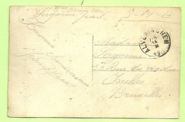 Kaart Stempel ALVERINGHEM Op 14/2/1915 ( 19 Links...15 Met Potlood Geschreven !!!)  (2593) - Zona No Ocupada